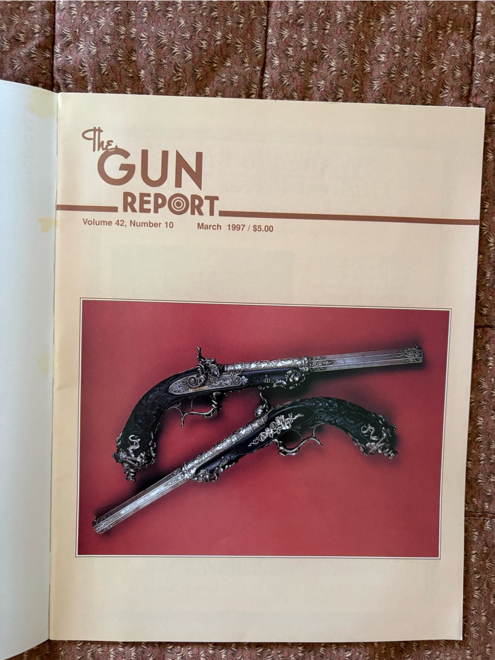VTG The Gun Report Magazine Vol 42 No 10 March 1997 -In Mailing Cover Excellent!